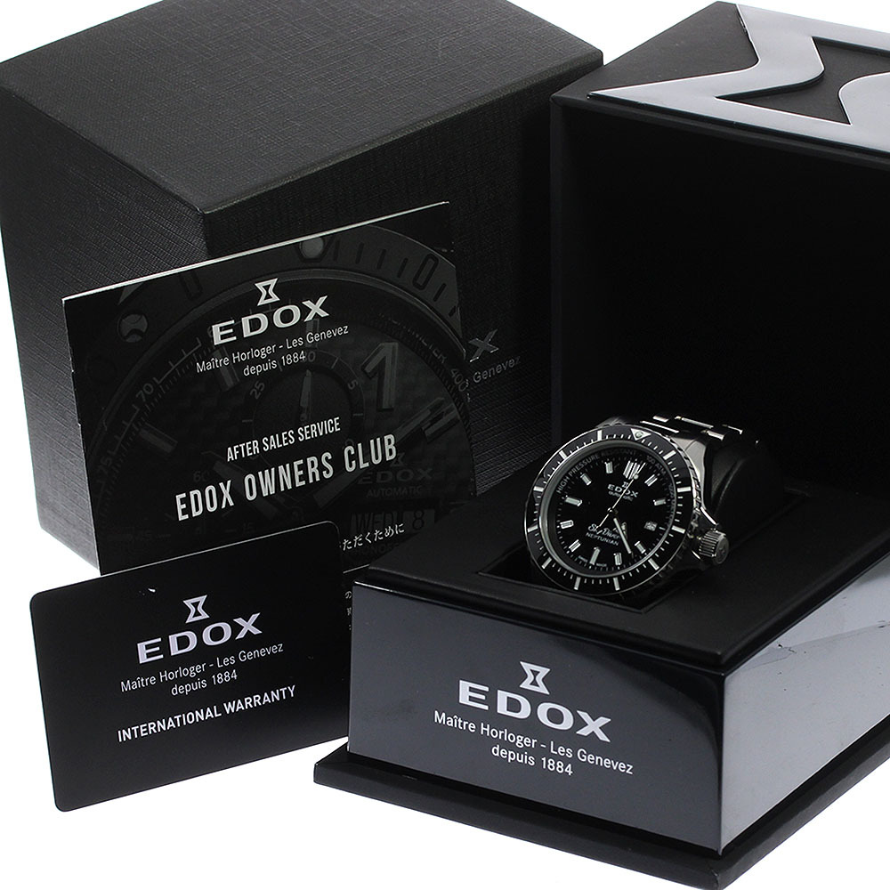 エドックス EDOX 80120 ネプチュニアン オートマティック デイト 自動巻き メンズ 良品 箱・保証書付き_812030の画像2