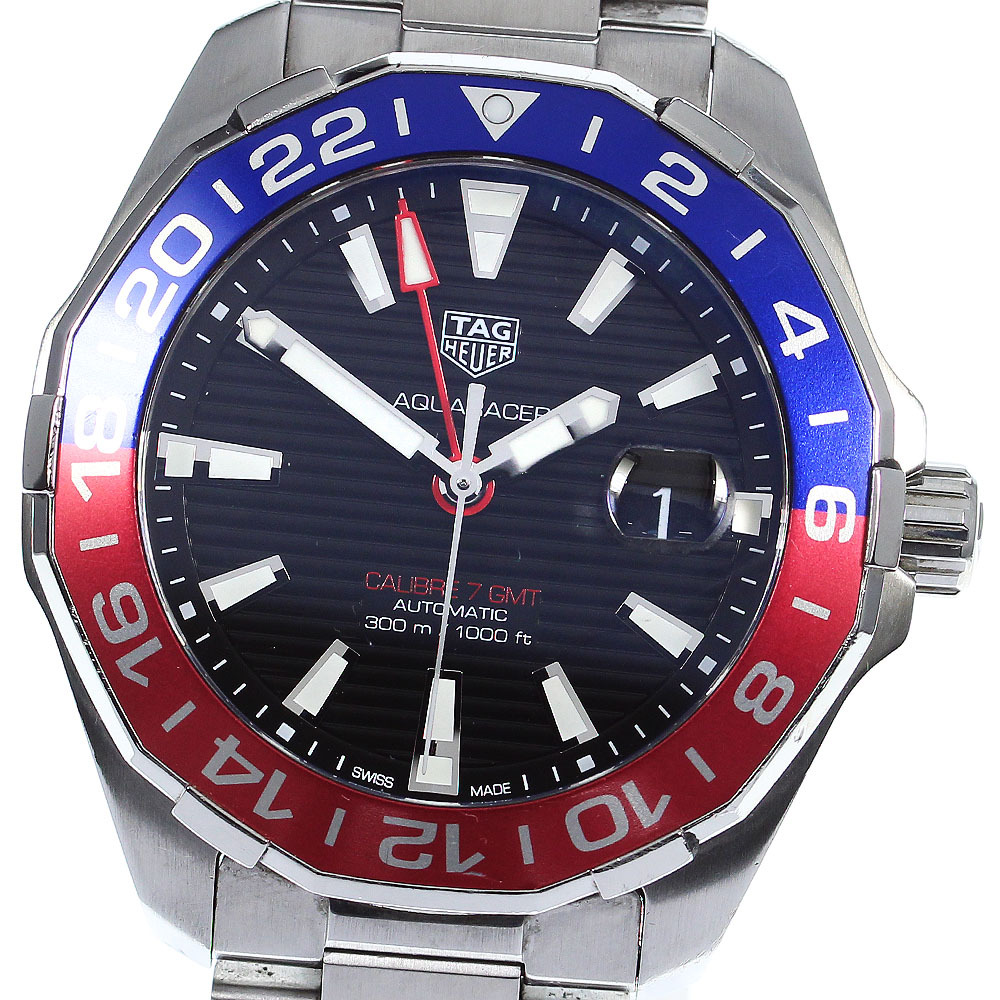  TAG Heuer TAG HEUER WAY201F.BA0927 Aquaracer GMT Date self-winding watch men's box * written guarantee attaching ._810761