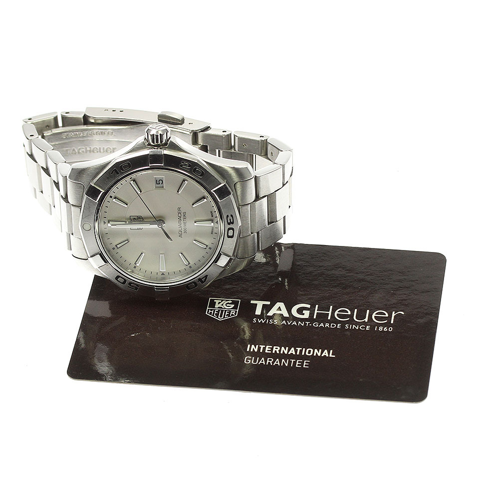  Junk TAG Heuer TAG HEUER WAP1111 Aquaracer Date quartz men's written guarantee attaching ._805945