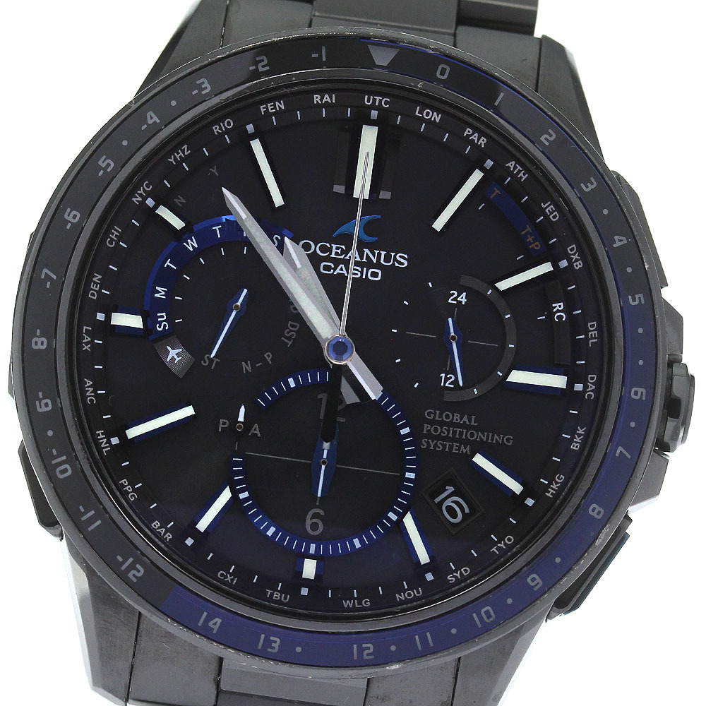  Casio CASIO OCW-G1100TB-1AJF Oceanus day date solar radio wave men's written guarantee attaching ._813928