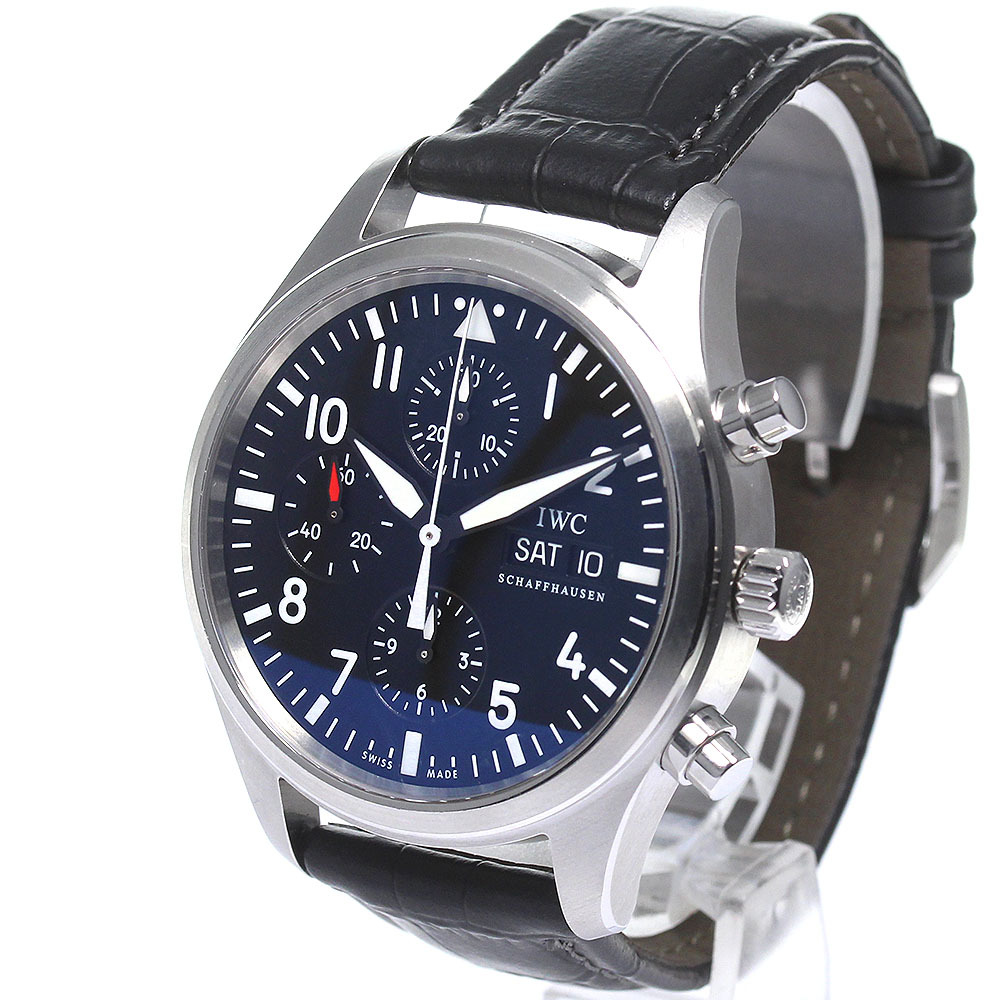 IWC IWC SCHAFFHAUSEN IW371701 パイロットウォッチ クロノグラフ デイデイト 自動巻き メンズ _813157_画像2