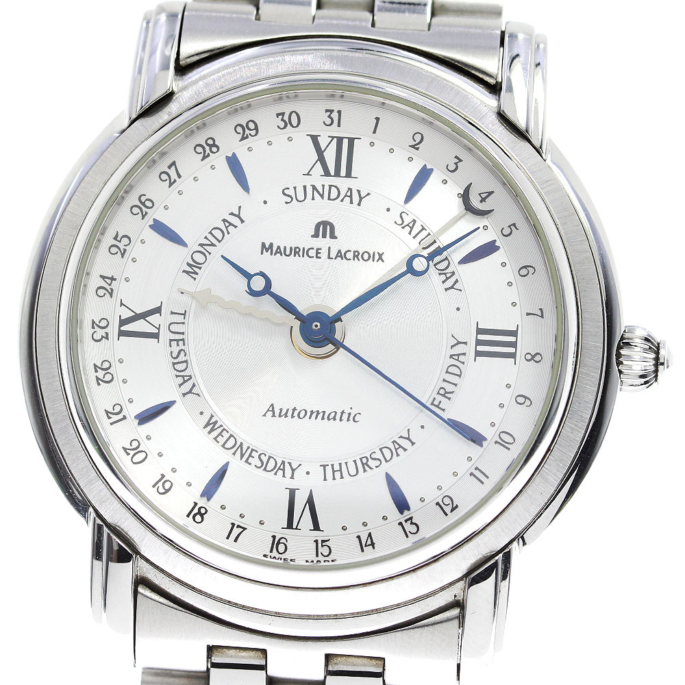 Maurice Lacroix MAURICE LACROIX 27792 master-piece five handle z day date self-winding watch men's written guarantee attaching ._814718