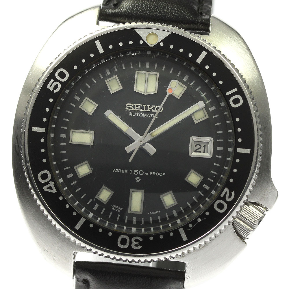 訳あり セイコー SEIKO 6105-8110 セカンド ダイバー Cal.6105B デイト 自動巻き メンズ _804430の画像1