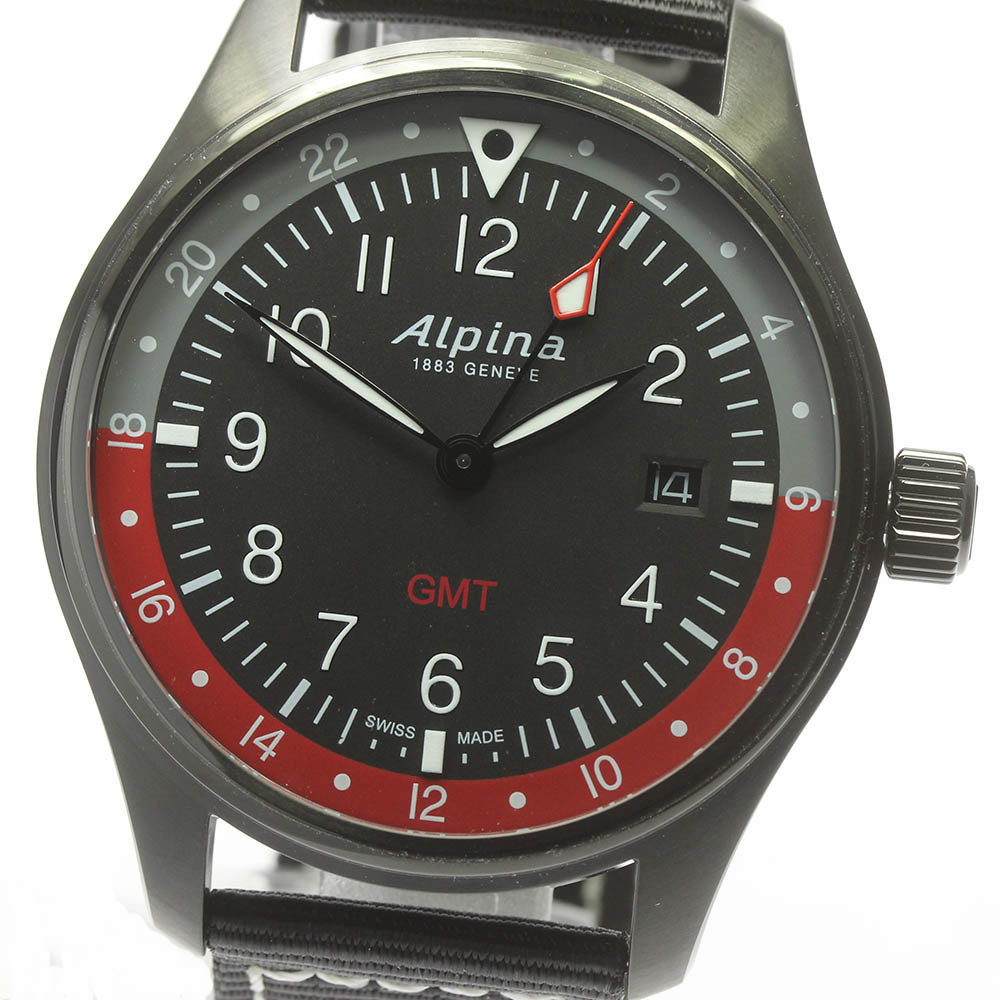  Alpina Alpina AL-247BR4FBS6 стартер ima-GMT Date кварц мужской не использовался товар коробка * с гарантией ._684172