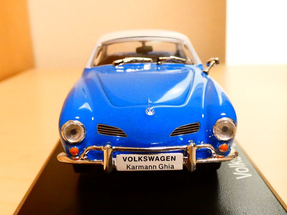 国産名車コレクション 1/43 VW Karmann Ghia フォルクスワーゲン カルマンギア 1962 青 アシェット 旧車 クラシックカー ミニカー ＴDの画像3