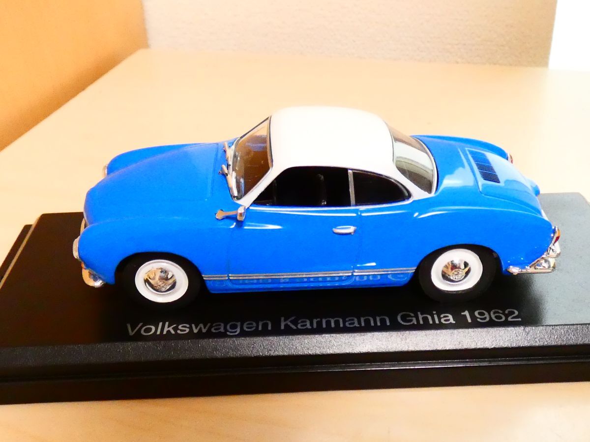 国産名車コレクション 1/43 VW Karmann Ghia フォルクスワーゲン カルマンギア 1962 青 アシェット 旧車 クラシックカー ミニカー ＴDの画像5