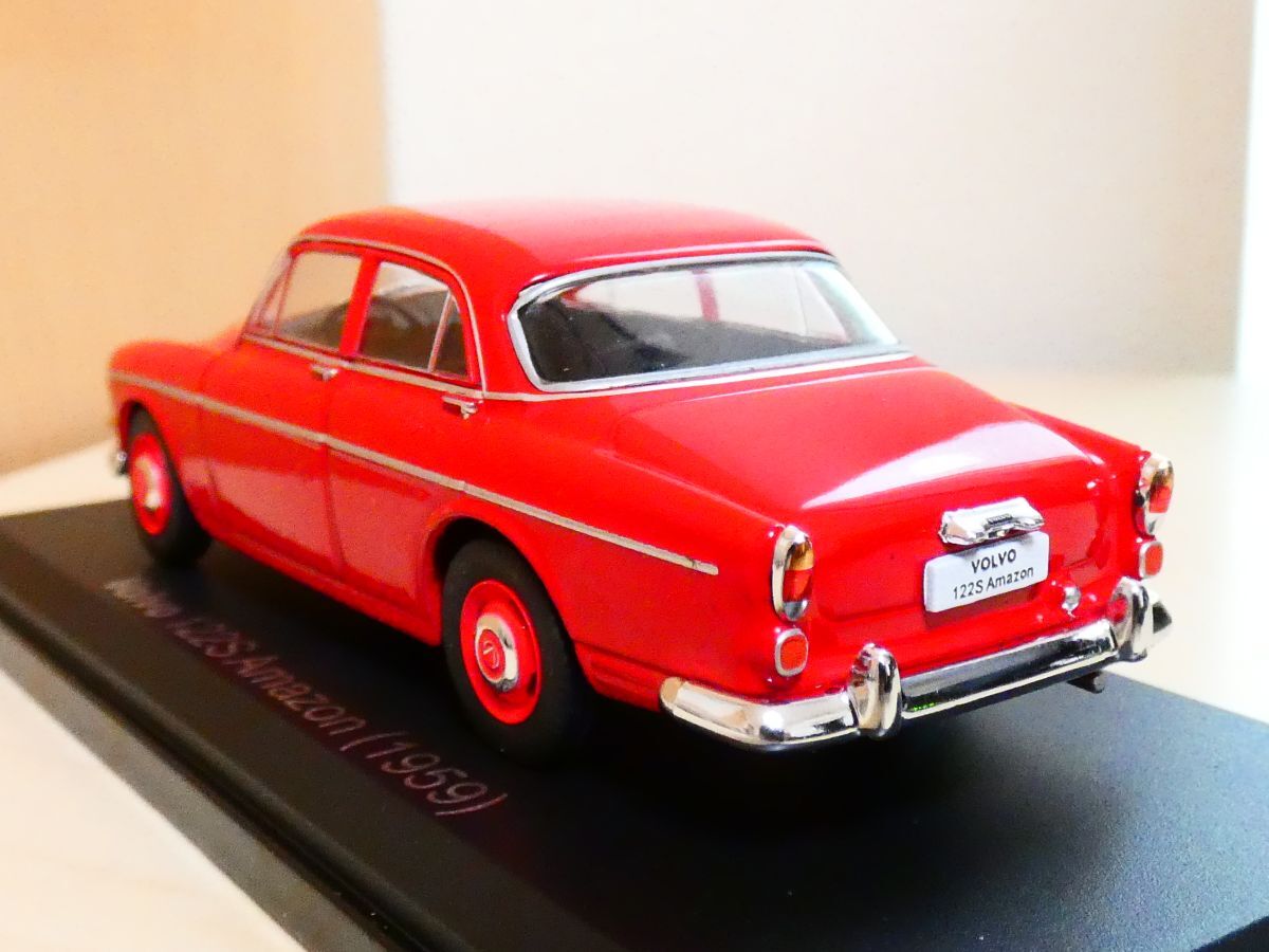 国産名車コレクション 1/43 ボルボ Volvo 122S アマゾン 1959 赤 アシェット 旧車 クラシックカー ミニカー ＴD_画像2