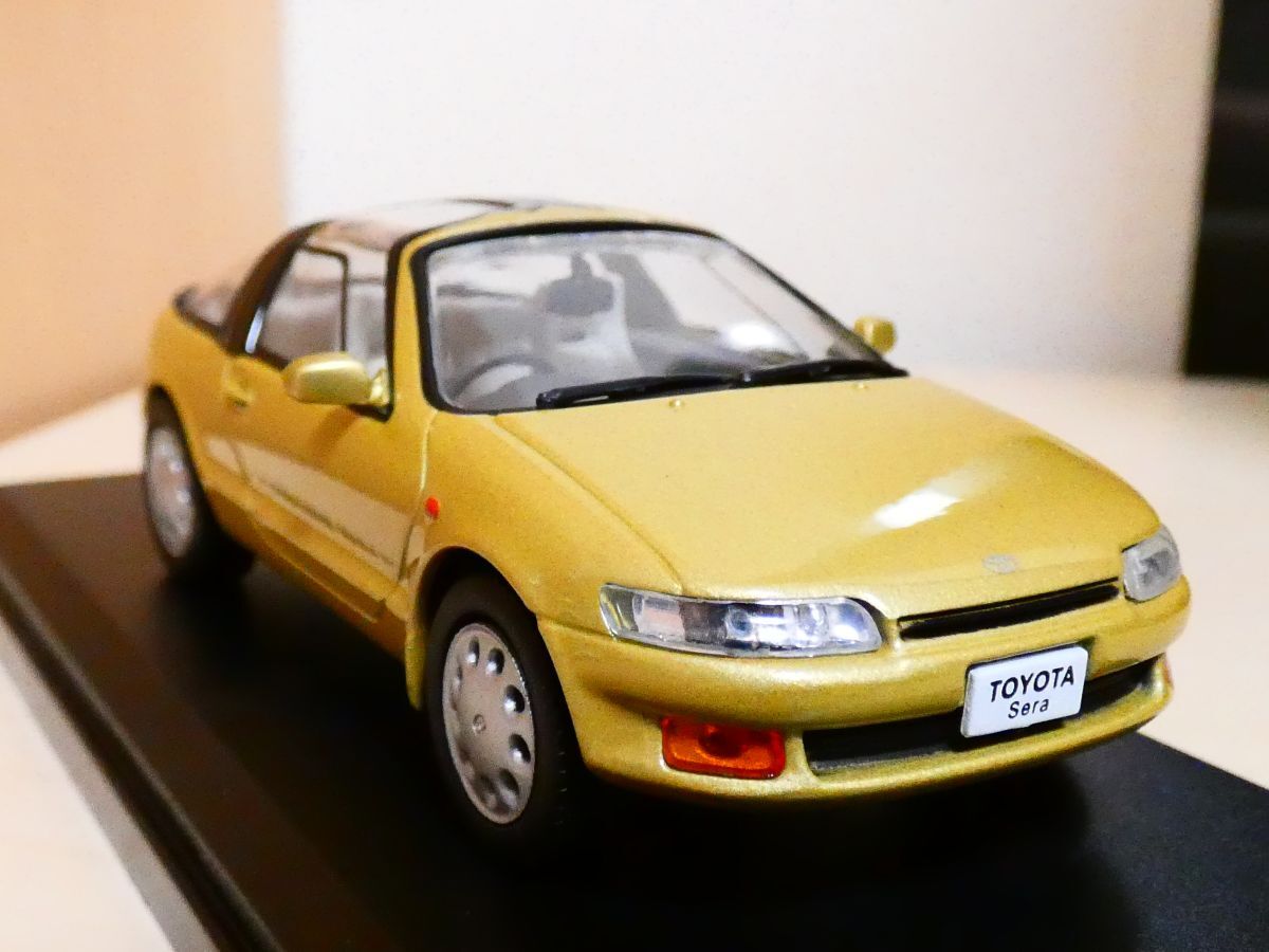 国産名車コレクション 1/43 トヨタ セラ 1990 ゴールド ② アシェット 旧車 クラシックカー ミニカー ＴA_画像1