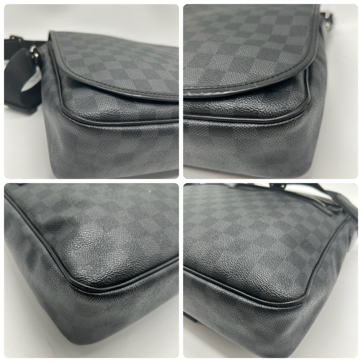 1円◆美品 ルイヴィトン LOUIS VUITTON ショルダーバッグ ダニエルMM ダミエグラフィット メッセンジャーバッグ 斜め掛け ビジネス メンズ_画像6