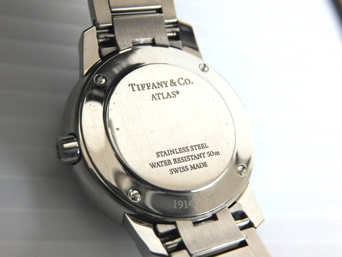 B1843 Tiffany&Co. ティファニー アトラスドーム ダイヤベゼル クオーツ 腕時計_画像8