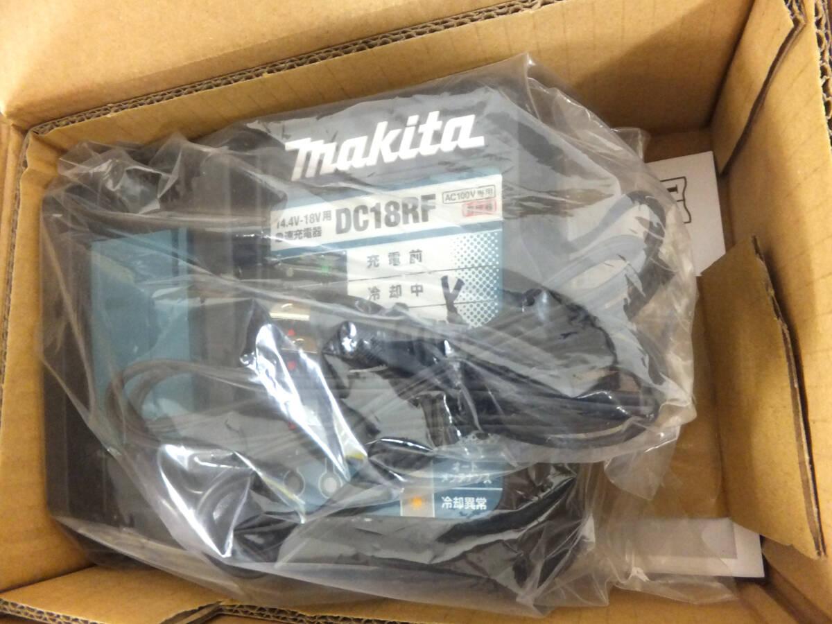 C55-2 新品 makita マキタ 純正 バッテリー BL1860B 18V 6.0Ah 急速充電器 DC18RF 電動工具の画像3