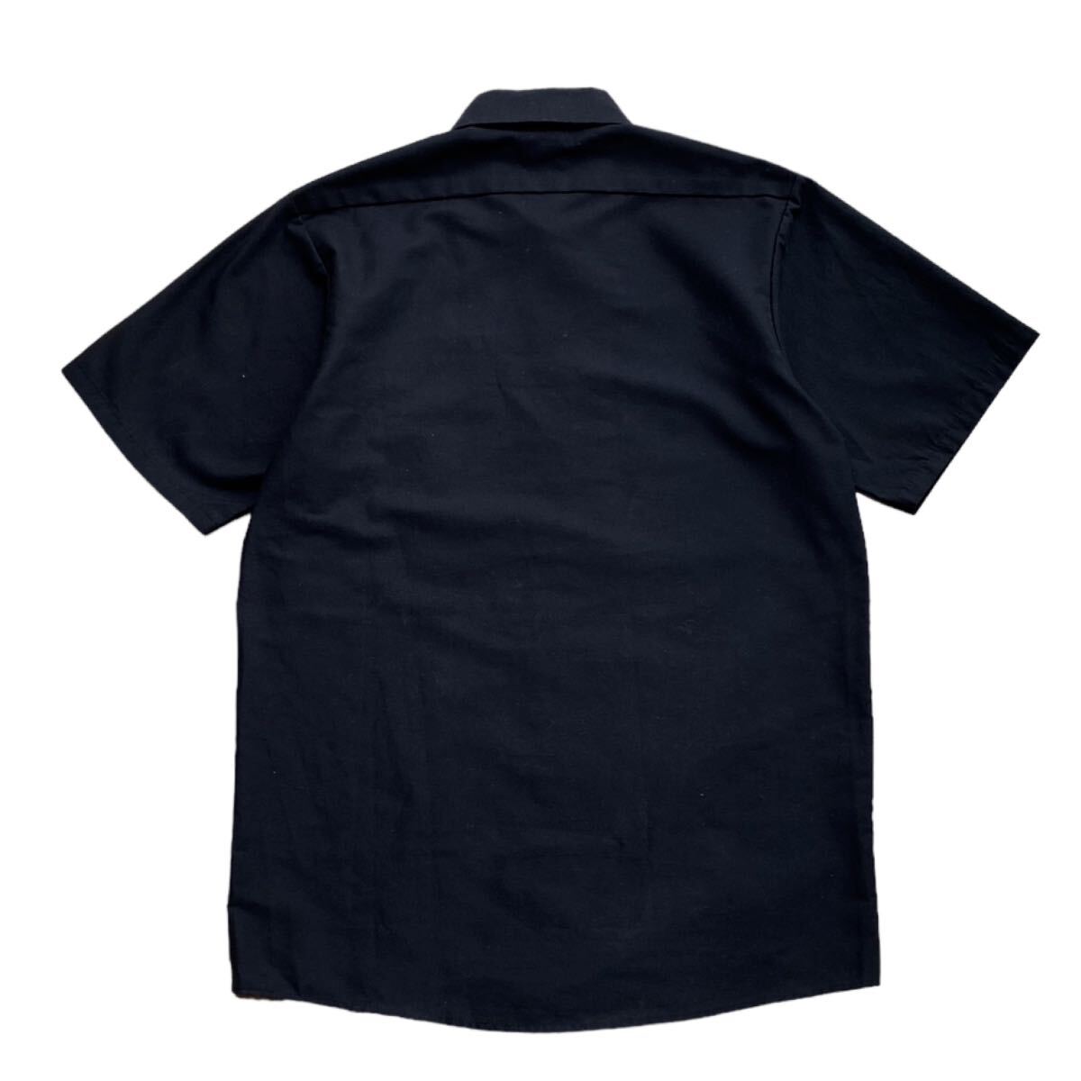 90's USA製 PLAYBOY Talent Scout ワークシャツ ブラック 黒 半袖 ビンテージ オールド プレイボーイ ラビットヘッド ワッペン 元ネタ_画像3