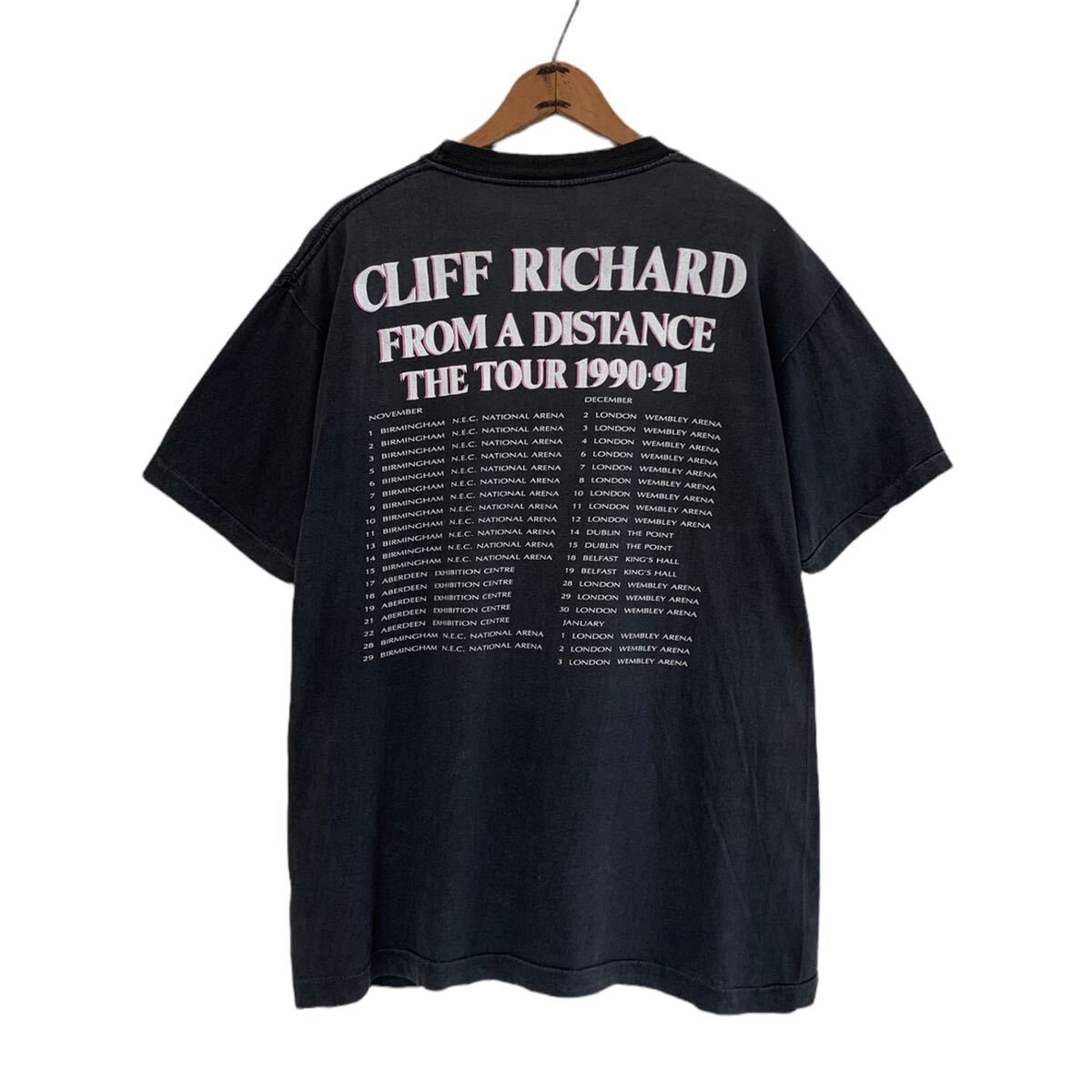 90's CLIFF RICHARD 1990-91 FROM A DISTANCE ツアー Tシャツ ブリティッシュ ロック バンド ヴィンテージ クリフ リチャード_画像2