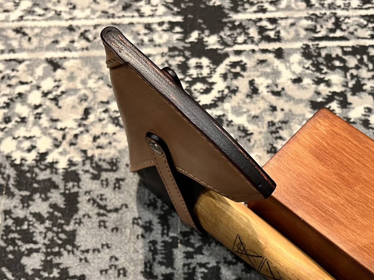ハスクバーナ 手斧 38cm用 革 カバー  レザー シース ヌメナチュラル モザイクの画像4