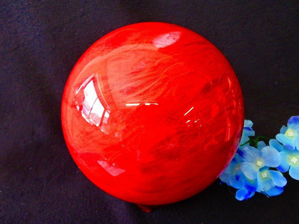  уникальная вещь ** супер красивый K9 красный кристалл круг шар * супер огромный 6.6kg*200mm подставка есть tk1149C-1