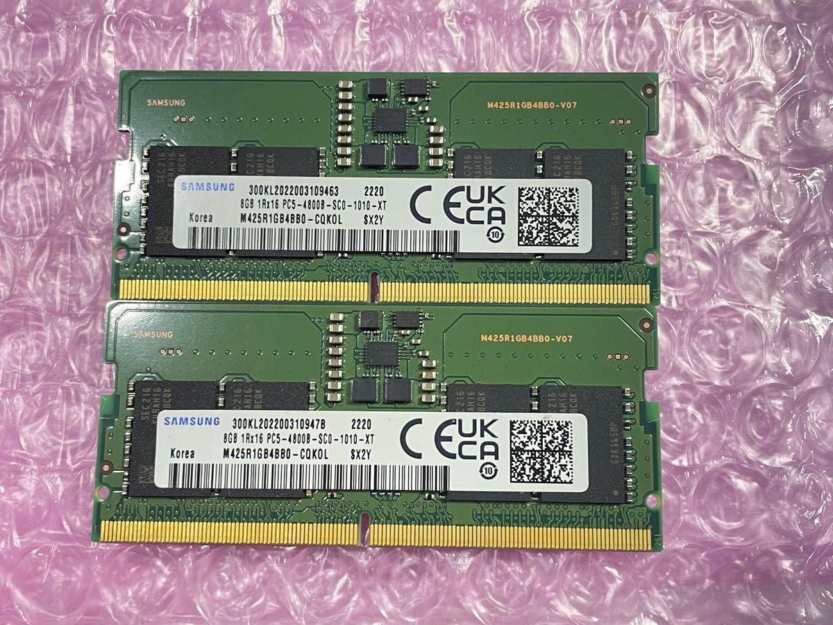 SAMSUNG PC5 4800 8GB×2（16GB） DDR5 SO-DIMM.