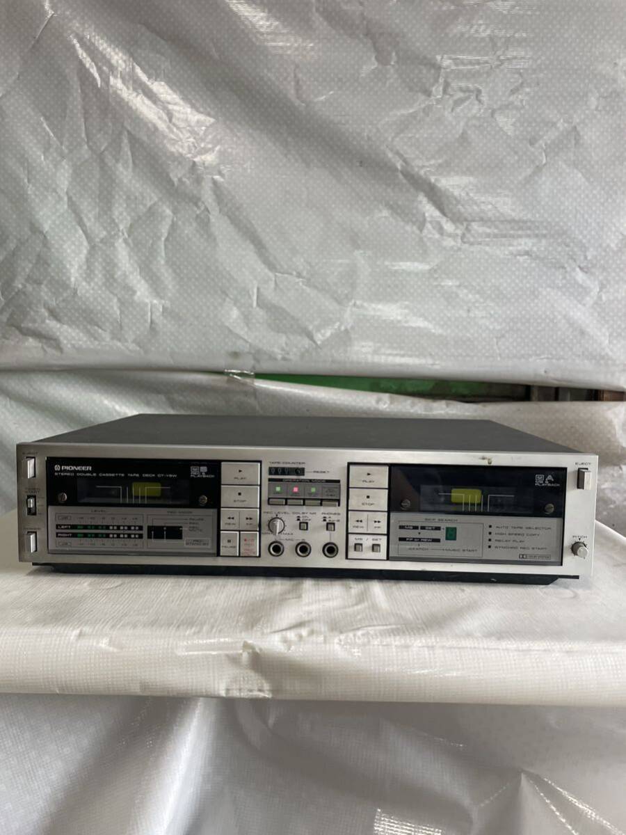 PIONEER パイオニア CT-Y8W ステレオカセットデッキ 音響機器 オーディオ 通電確認済み 動作未確認 中古 ジャンク品の画像2