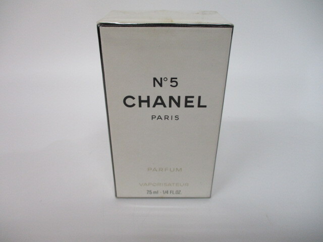 4-73 未開封 CHANEL No.5 PARFUM VAPORISATEUR 7.5ml 1/4FL.OZ シャネル パルファム 香水の画像1