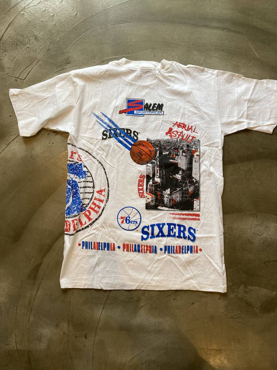 即決デッドストックdeadstock90年代シクサーズ76ersヴィンテージTシャツvintageセーラムsalemアメリカ製nba_画像3