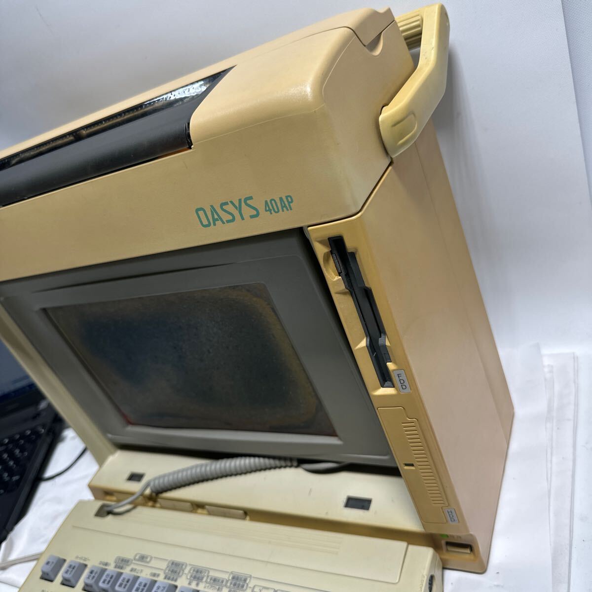 [2FX43] Fujitsu made word-processor OASYS 40AP(JIS) model OP40AP1-S present condition exhibition (240424)