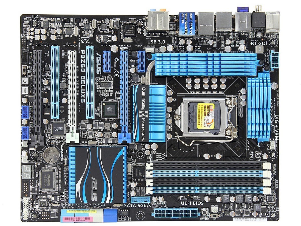 美品 ASUS P8Z68 DELUXE マザーボード Intel Z68 LGA 1155 ATX メモリ最大32G対応 保証あり　_画像1