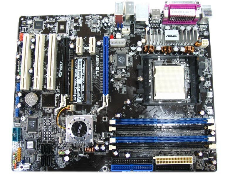 ASUS A8N-SLI マザーボード nVIDIA nForce4 SLI Athlon64 ATX メモリ最大4G対応 保証あり　_画像1