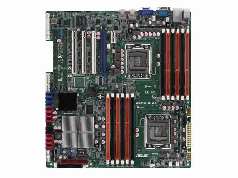ASUS Z8PE-D12 マザーボード Intel 5520 Socket-1366 Xeon 5500 Ext ATX メモリ最大96G対応 保証あり　_画像1
