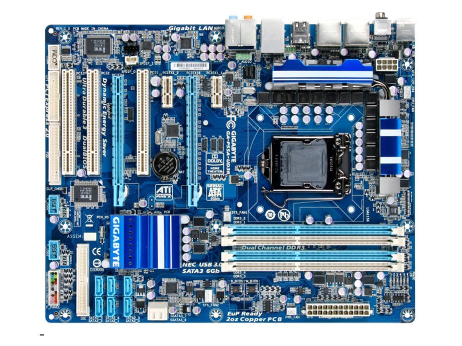 GIGABYTE GA-P55A-UD3R マザーボード Intel P55 LGA 1156 ATX メモリ最大16G対応 保証あり　_画像1