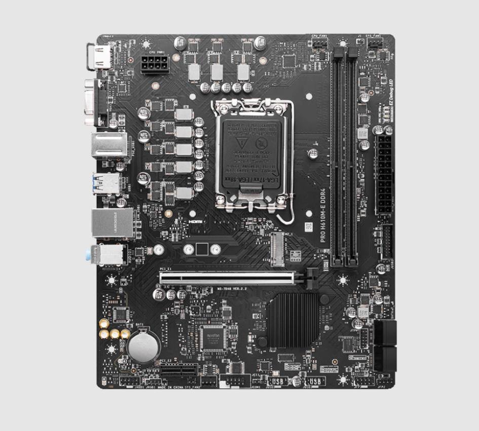 未使用 MSI PRO H610M-E DDR4 マザーボード Intel H610 LGA 1700 Micro ATX メモリ最大64G対応 保証あり　_画像1