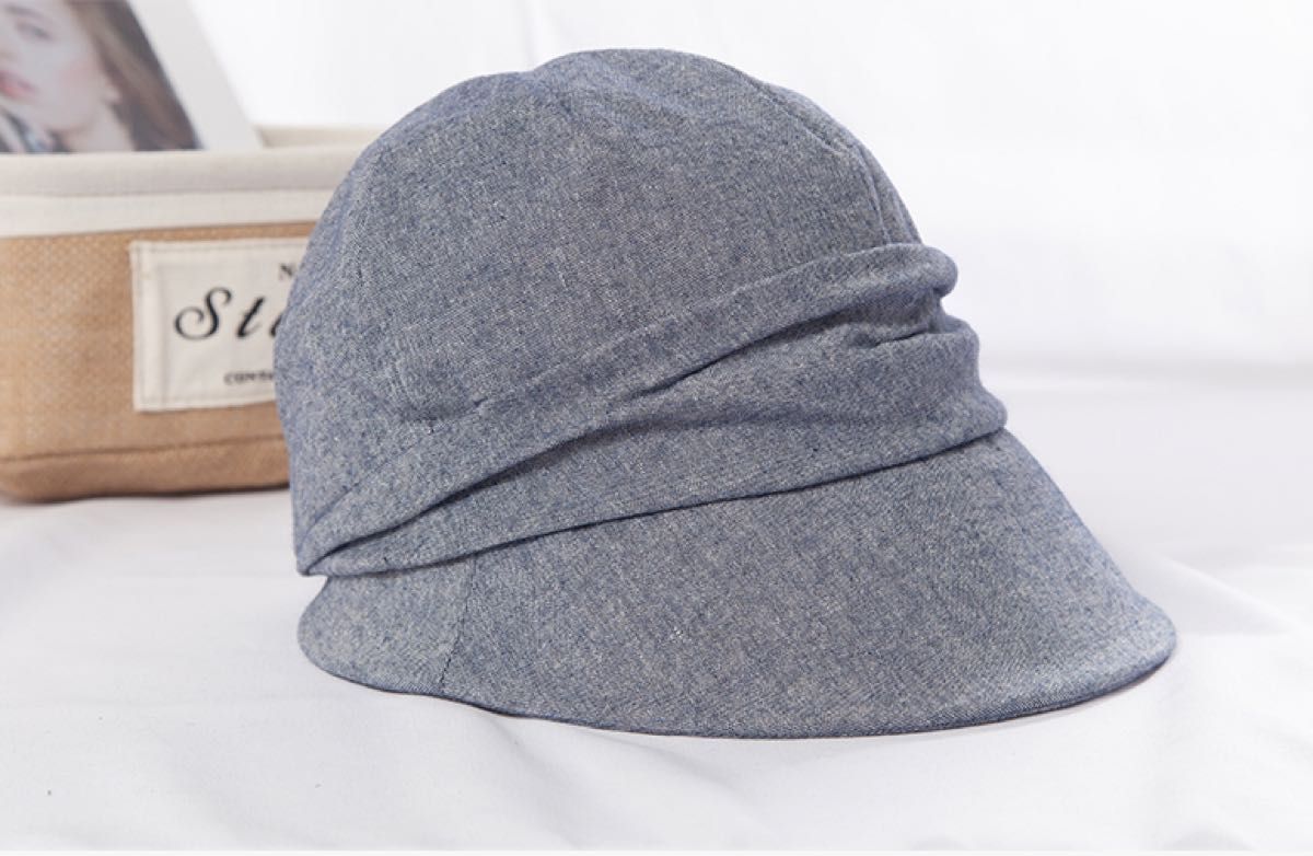 UVカット帽子キャスケット小顔効果UP 持ち運便利紫外線最大100％カット熱中症対策帽子 レディース  グレー