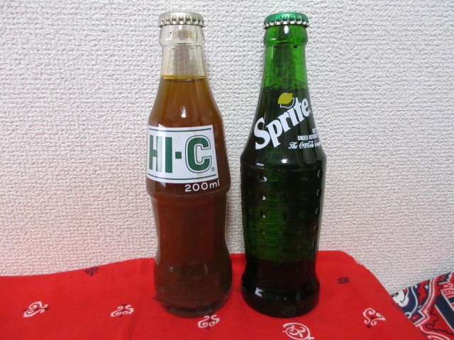 昭和レトロ/スプライト/200ml/ガラス瓶/1998年製/賞味期限切れ/ハイシー/コカコーラ/コカ・コーラ/ジュース/駄菓子屋/入手困難品/当時物_200ml瓶