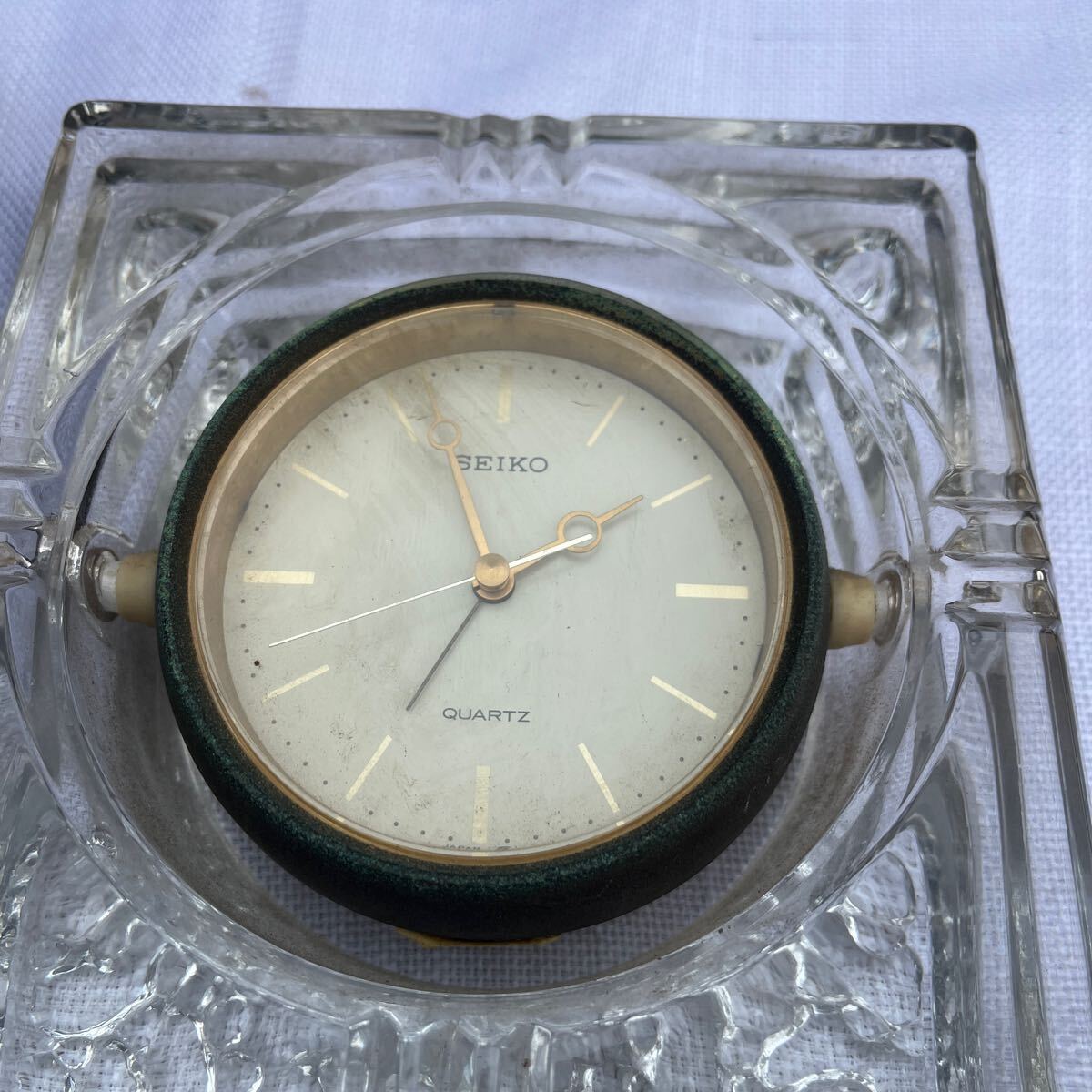 昭和 レトロ SEIKO 2点セット アンティーク 置き時計 アナログ 時計 セイコー 置時計 の画像3