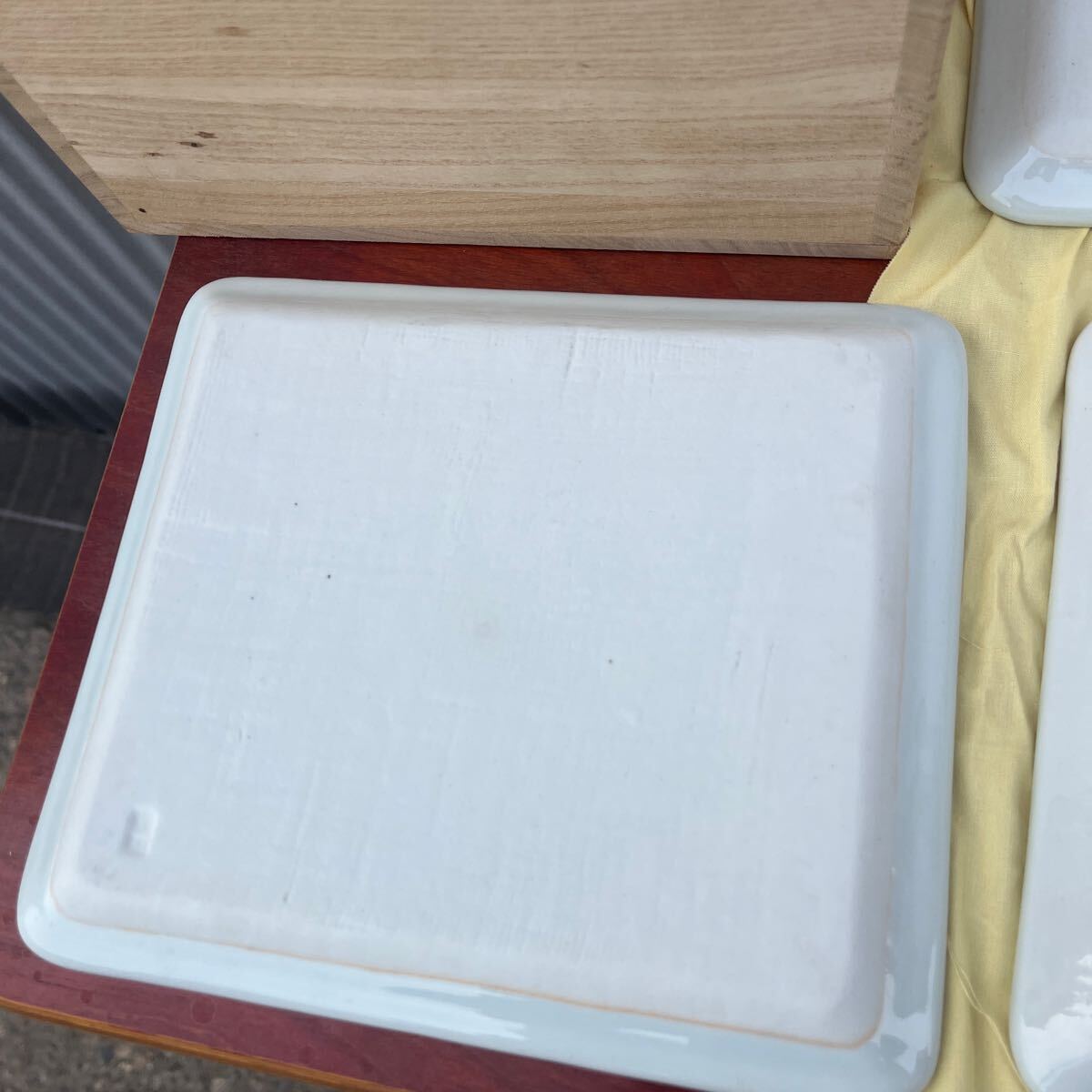 小砂焼 国山窯 和食器 陶器 栃木 角皿 食器 セット売り 箱付きの画像8