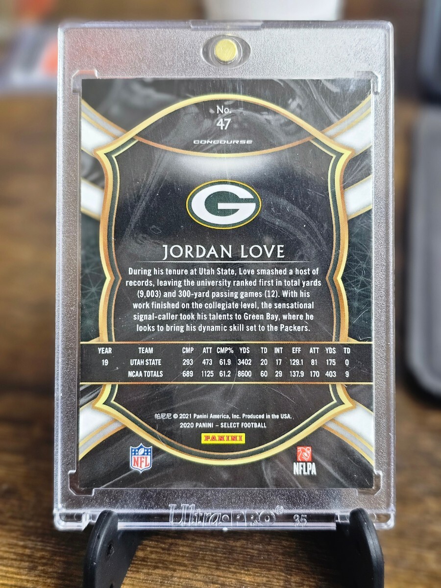 ★１円スタート★2020 Panini Select Football Jordan love RC ベースカード NFL GB Topps パッカーズ_画像2