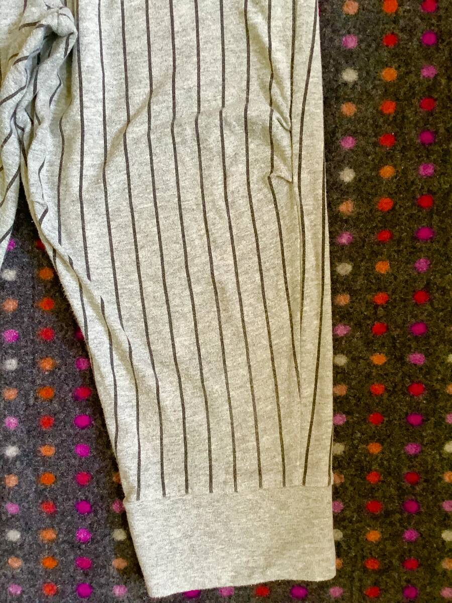 170 size jogger pants sarouel pants gray stripe postage 185 jpy ~ soft pants 