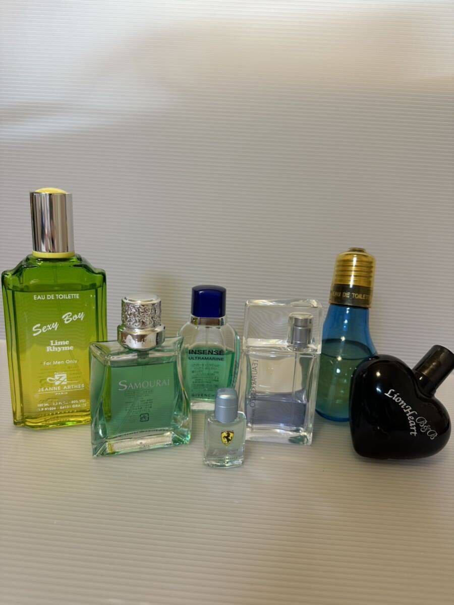 香水7点おまとめ品 Sexy Boy 100ml KENZO 30ml SAMOURAI 50ml ULTRAMARINE 30ml Lion Heart 50ml WATT 100ml FERRARI 4mlの画像1