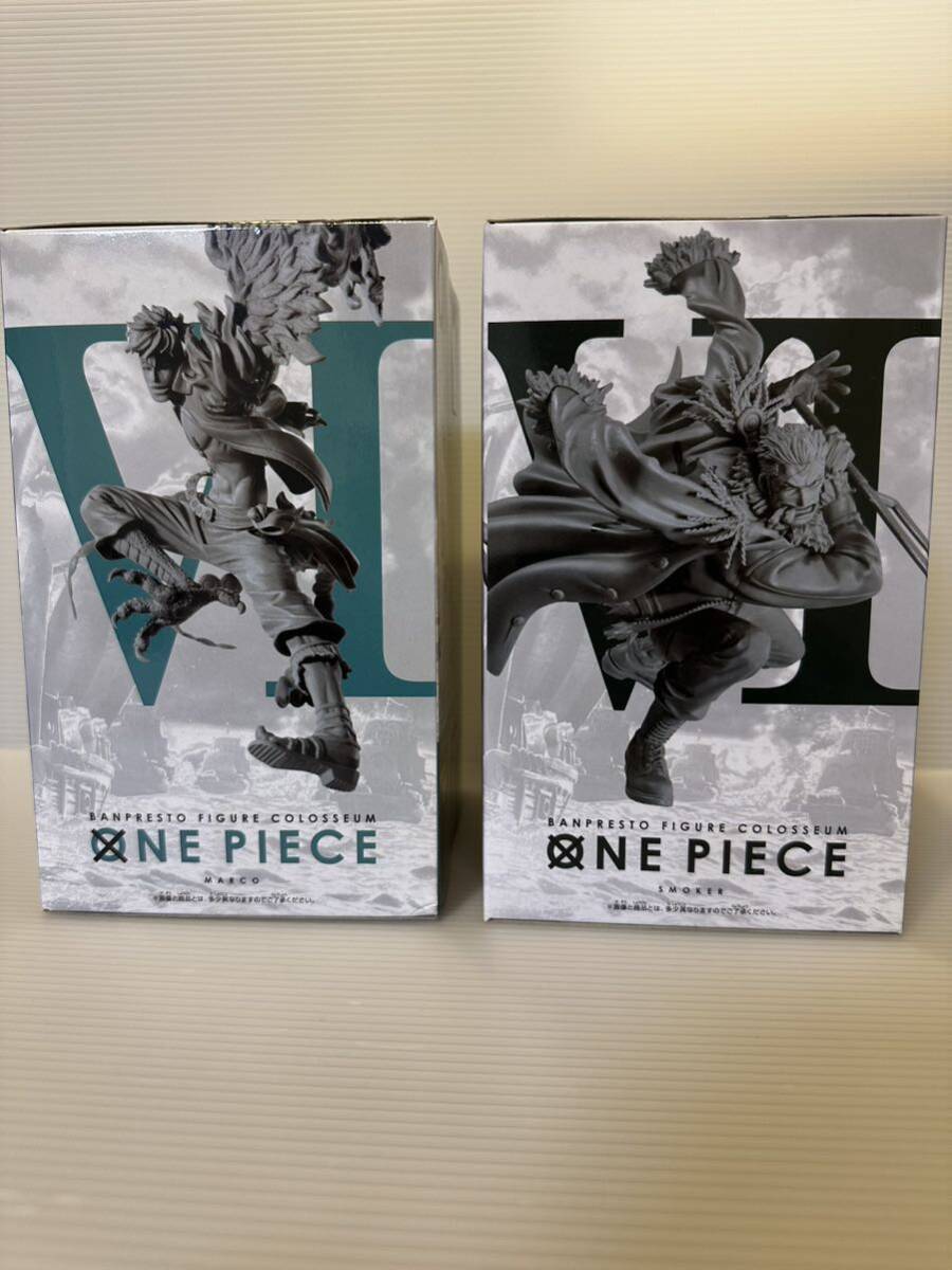 未開封 美品 ワンピース ONEPIECE SCultures BIG 造形王頂上決戦VI vol.5 スモーカー 原型カラー vol.6 マルコ 原型カラー 2種セットの画像2