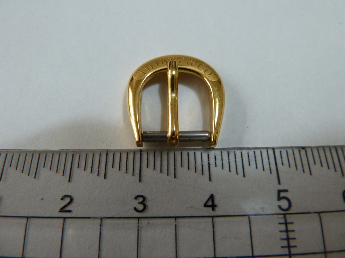229_Tiffany_ tail pills _ gold color _10mm_ after market clock belt attaching _ black _ black ko?_12mm-10mm_10.2cm+6.7cm_reti-z_ secondhand goods 