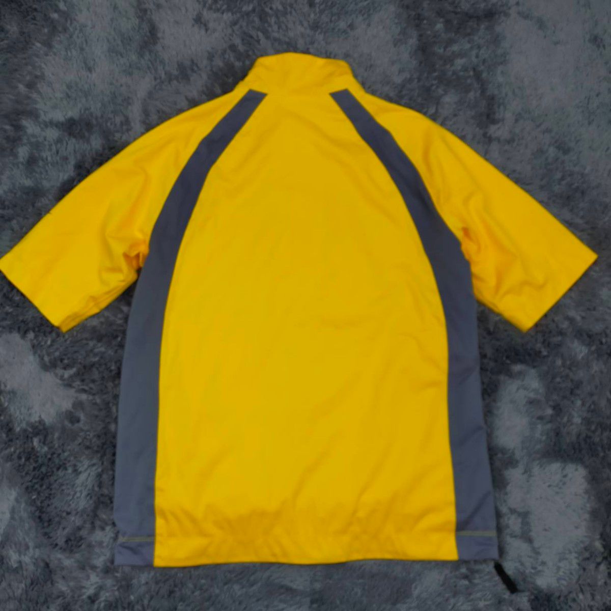 NIKE GOLF ナイキ ゴルフウェア プルオーバー ジャケット ハーフジップ 半袖 黄色 × グレー メンズ M