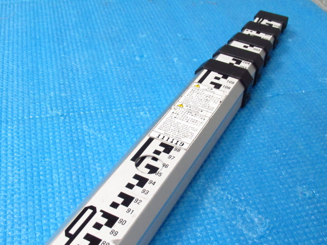 SOKKIA ソキア デジタルレベル用 アルミ製 スタッフ BAS55 5m 5段 RABコードスタッフ 収納袋付き スケール 測定器 測量 管理6SS0327B-D02_画像7