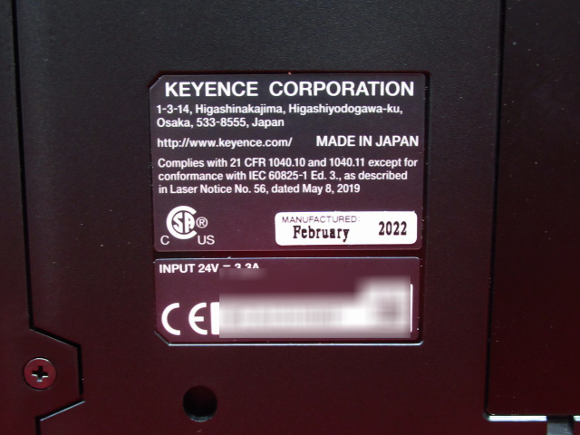 未使用品 KEYENCE キーエンス LJ-X8000 超高精細インラインプロファイル測定器 2022年製 管理6B0325G-F4の画像6