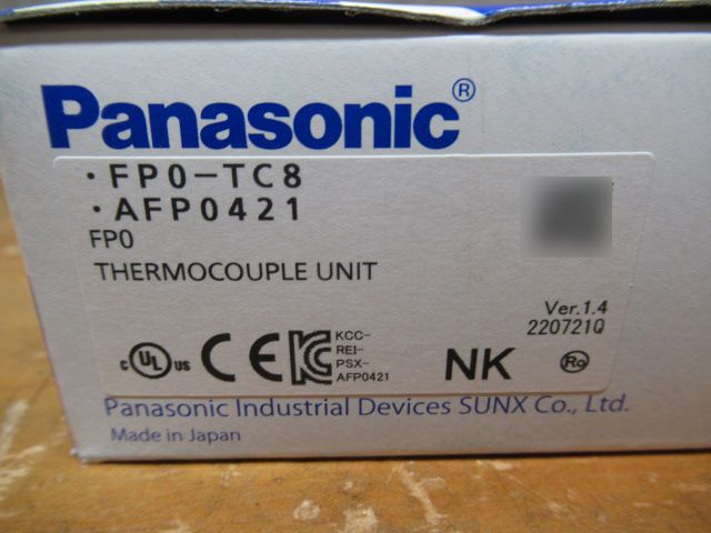 新品未開封 Panasonic パナソニック FP0-TC8 AFP0421 高機能ユニット 熱電対ユニット 管理6k0403J-YP_画像4
