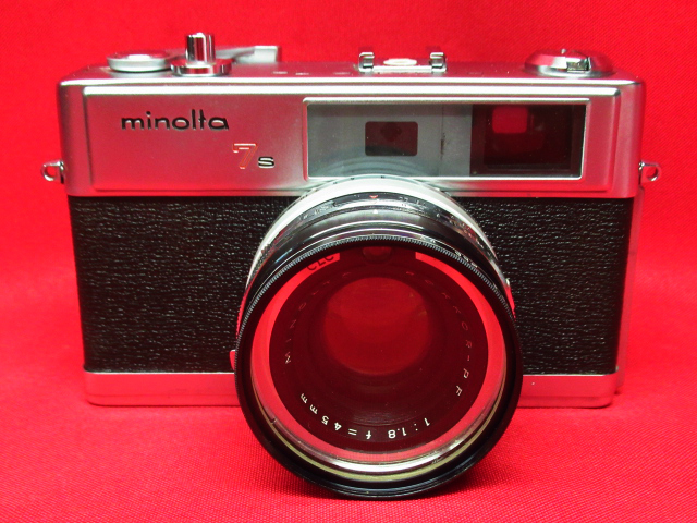 minolta ミノルタ Hi-MATIC 7S ROKKOR-PF 1：1.8 f=45mm フィルムカメラ ケース付 現状品 レトロ 管理6B0403G-A6_画像2
