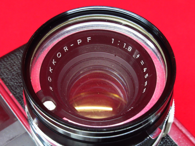 minolta ミノルタ Hi-MATIC 7S ROKKOR-PF 1：1.8 f=45mm フィルムカメラ ケース付 現状品 レトロ 管理6B0403G-A6_画像3
