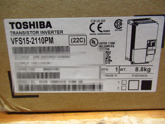 未使用保管品 TOSHIBA 東芝 VFS15-2110PM トランジスタ インバーター 管理6J0411G-F7の画像2