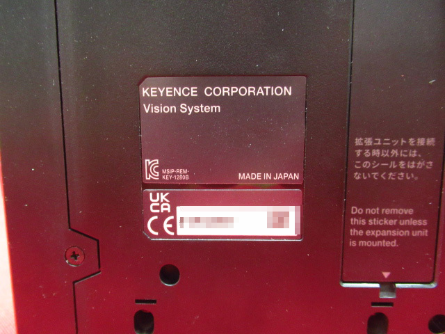 KEYENCE キーエンス CV-X490F 高容量コントローラ CA-E200 エリアカメラ入り入力ユニット CA-DC60E 画像処理用ユニット 管理6J0405A-F2の画像6