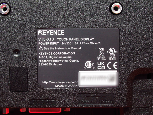 未使用品 KEYENCE キーエンス VT5-X10 タッチパネル 10型カラー 管理6B0415G-F5_画像5