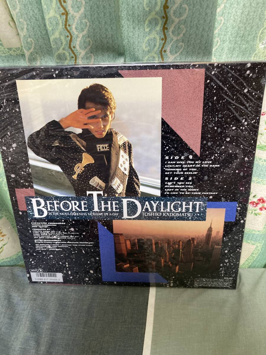 レコード　角松敏生／Before The Daylight、BMGビクター（M28L1001）、レンタル落ちです、ジャケがビニールで覆われています_画像2