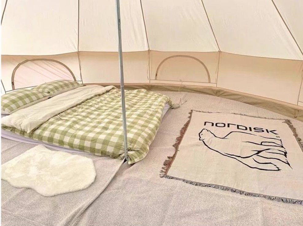 新品★NORDISK ノルディスク ビッグブランケット 織物 ソファーカバー 布団掛け シーツ クロス ラグ マット キャンプ テントの画像2