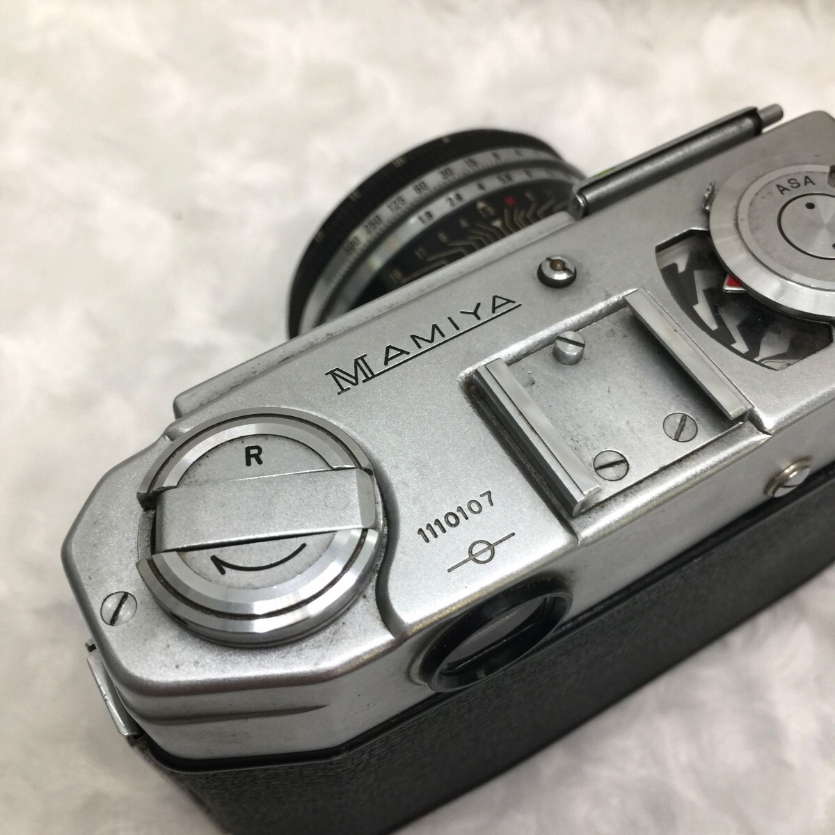 MAMIYA Auto-Metra マミヤ オート・メトラ 35mmフィルムカメラ レンズ固定式 レンジファインダー セレン露出計 ジャンク品 ／ 05-01032の画像9